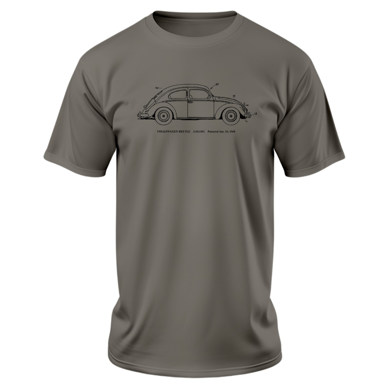 Volkswagen Beetle - Blue Shirt w/ White Ink