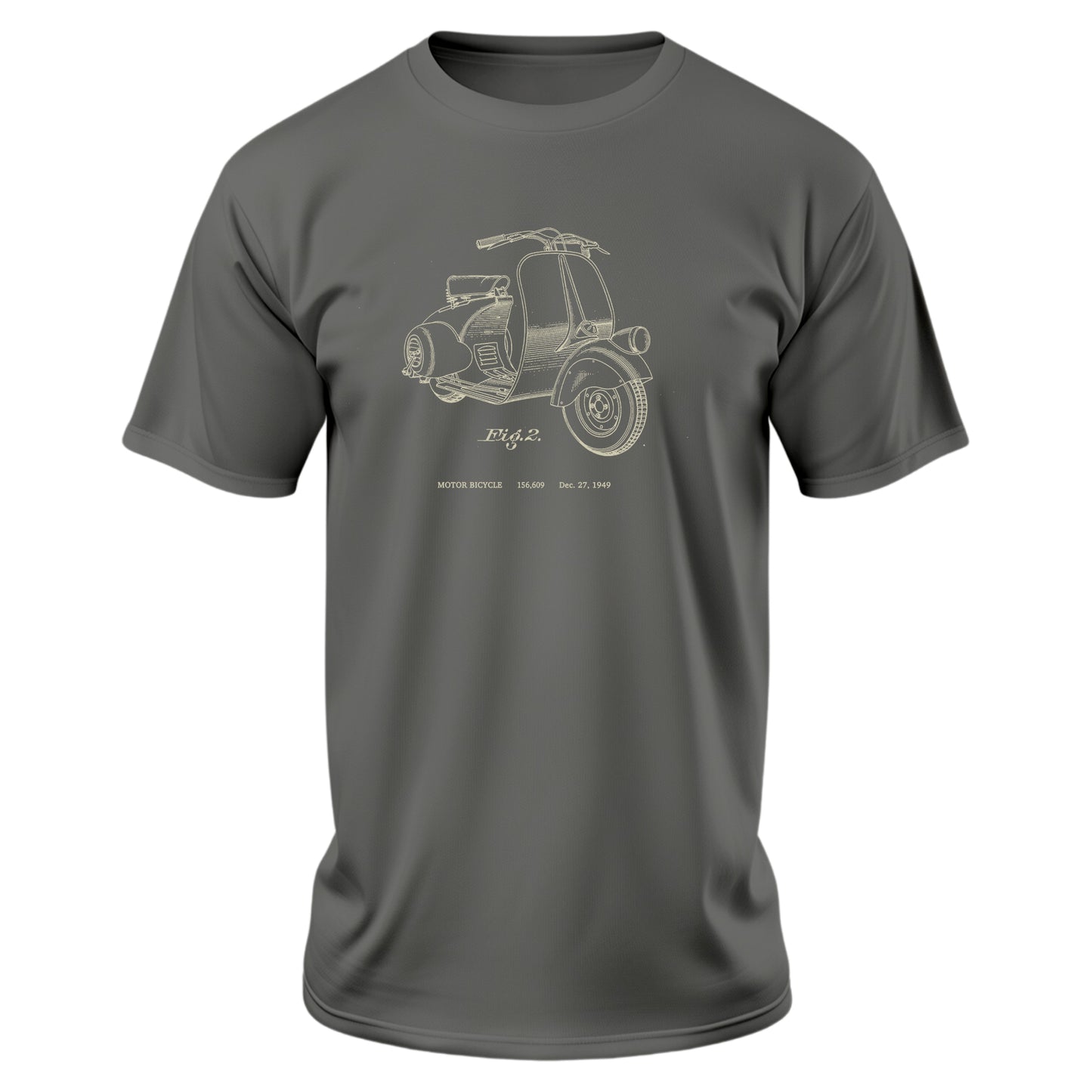 Vespa - Charcoal Shirt w/ Black ink