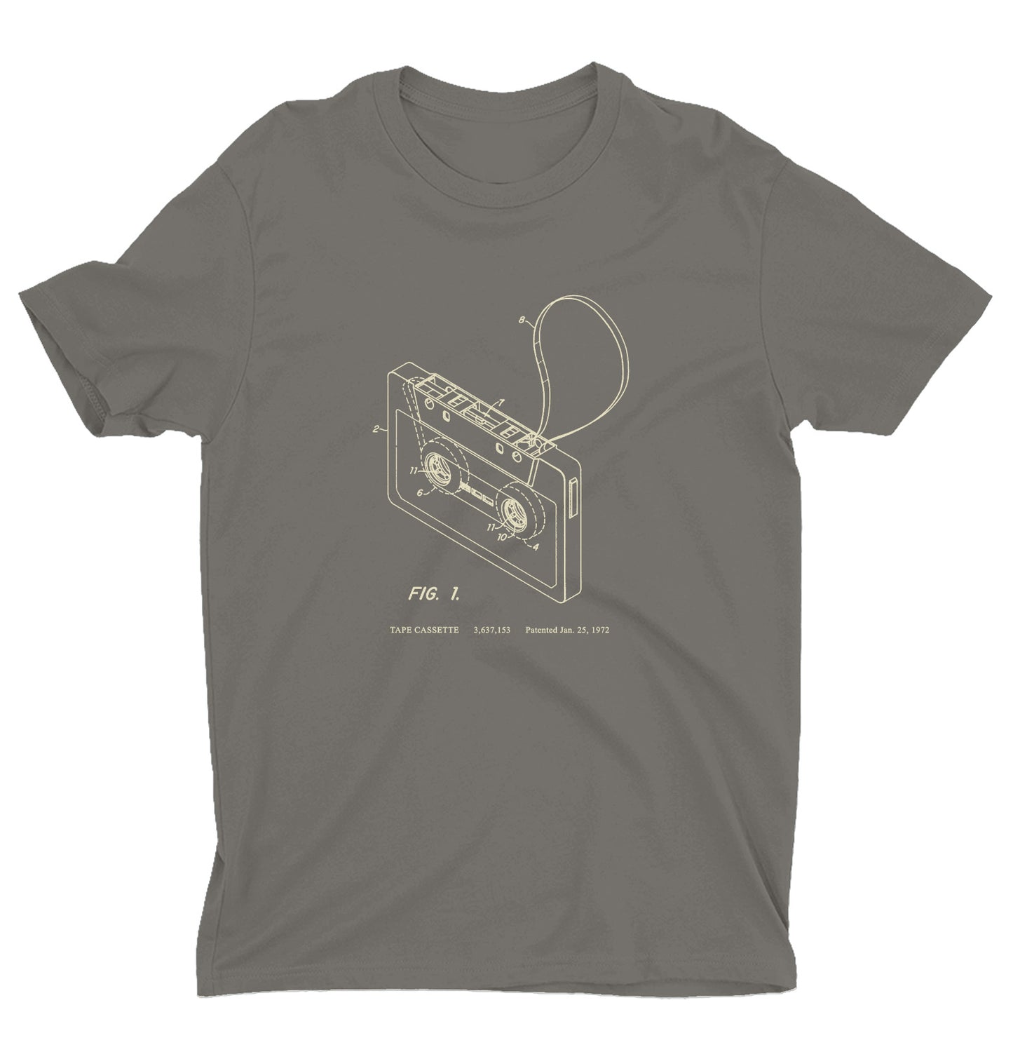 Cassette Tape - Charcoal Shirt w/ Cream Ink