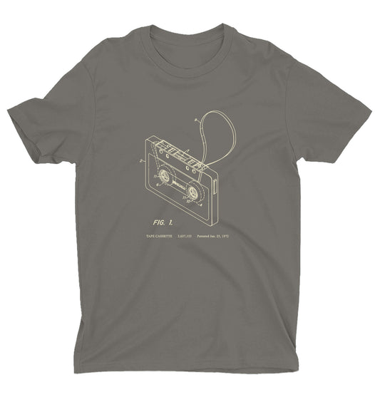Cassette Tape - Charcoal Shirt w/ Cream Ink