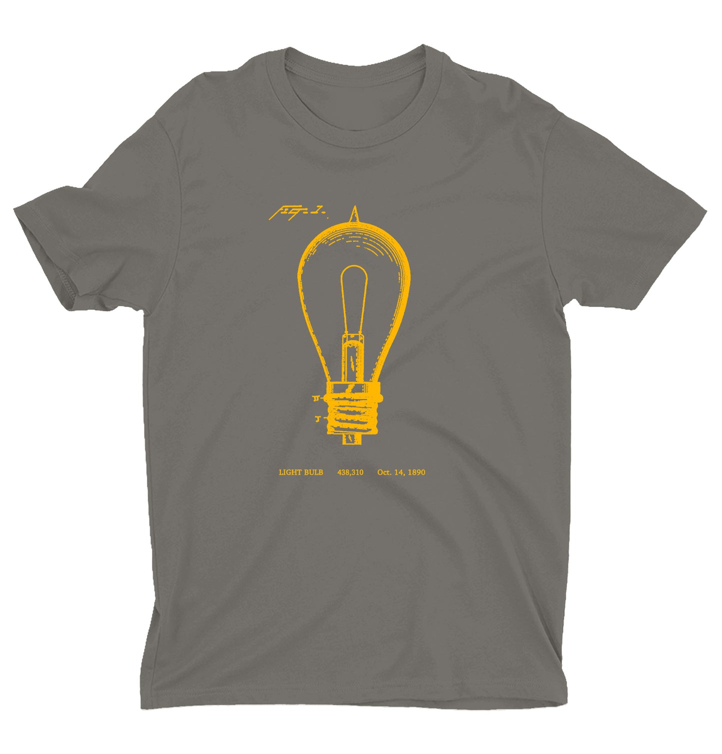 Light Bulb - Charcoal Shirt w/ Yellow ink