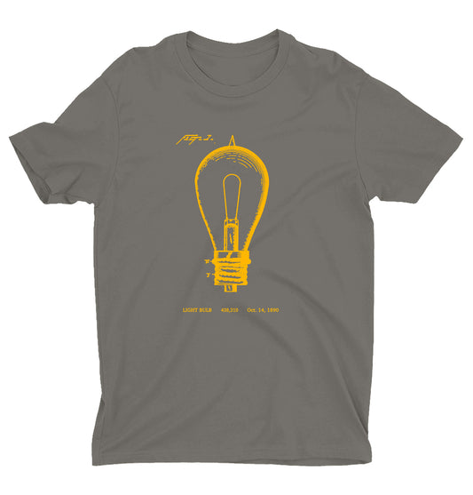 Light Bulb - Charcoal Shirt w/ Yellow ink