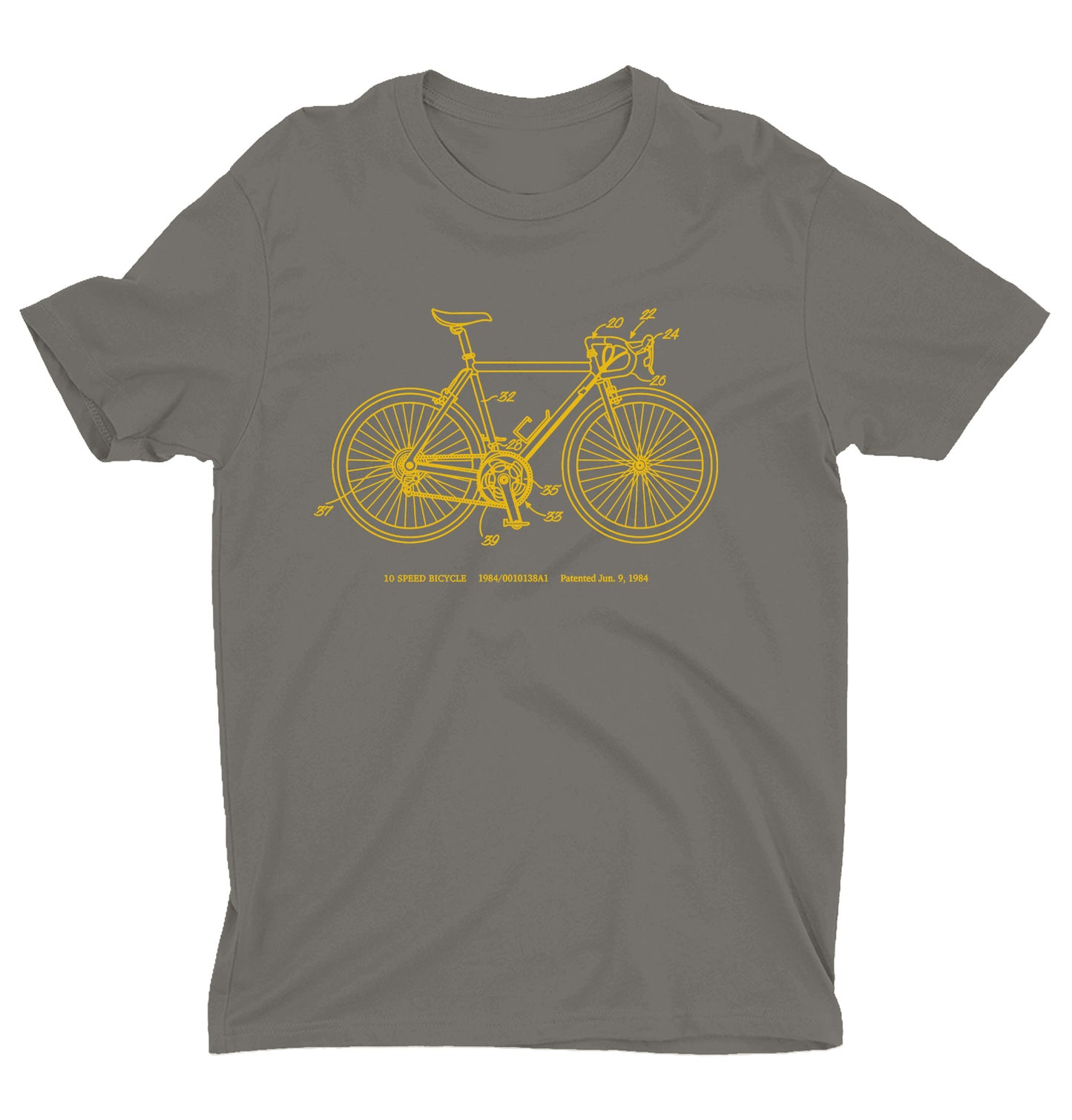 10-Speed Bike - Charcoal Shirt w/ Yellow Ink