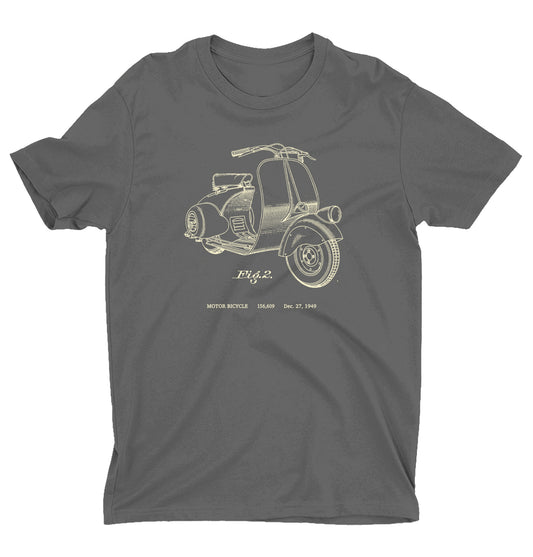 Vespa - Charcoal Shirt w/ Black ink