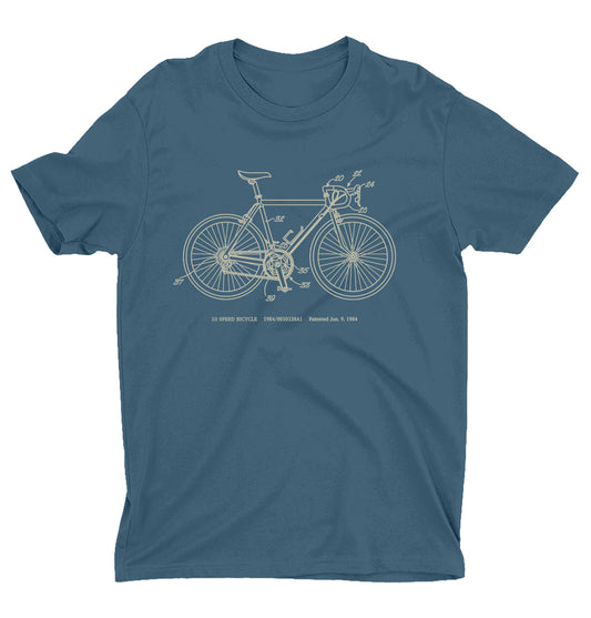 10-Speed Bike - Blue Shirt w/ Cream Ink
