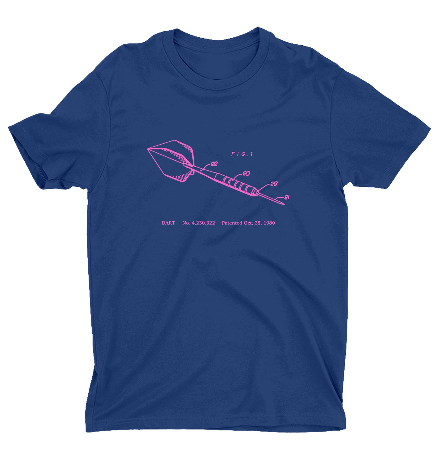 NEW! Dart - Navy Shirt w/ Fuchsia Ink
