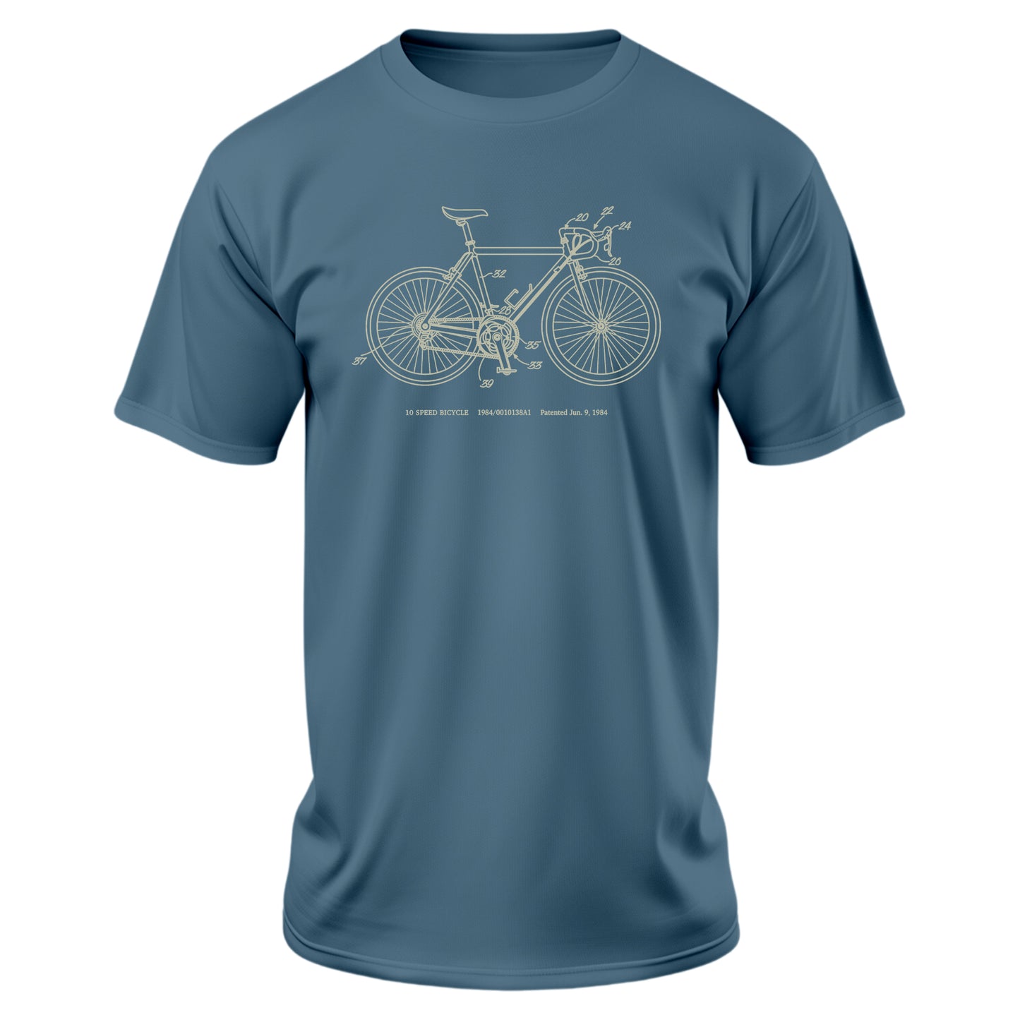 10-Speed Bike - Blue Shirt w/ Cream Ink
