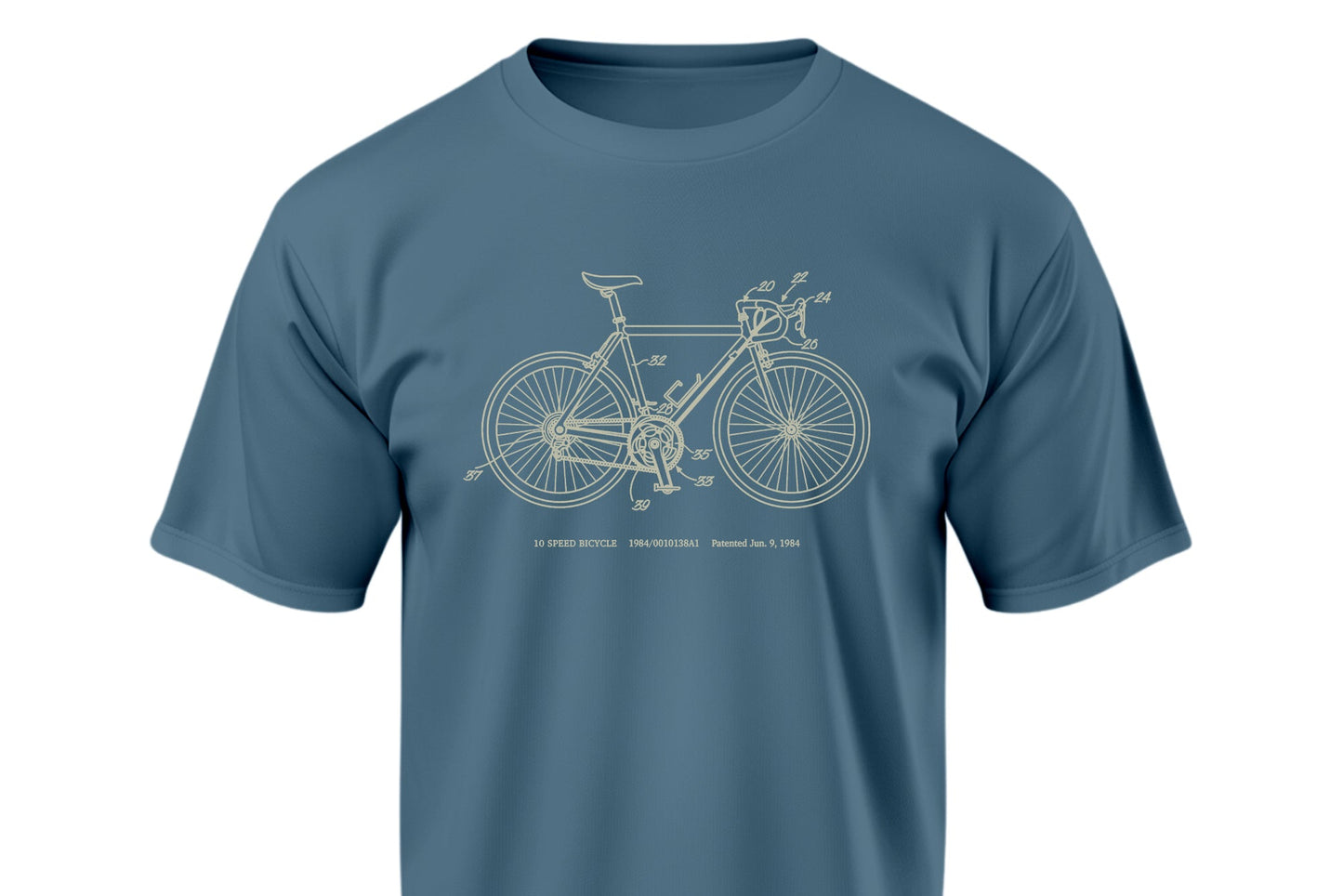 10-Speed Bike - Blue Shirt w/ Cream Ink
